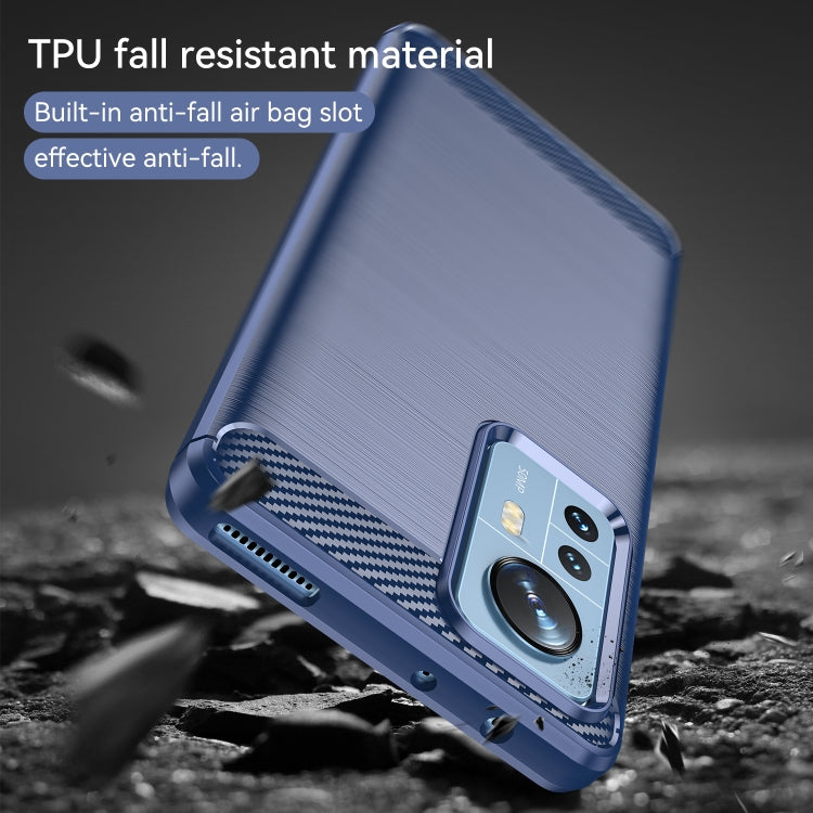 For Xiaomi 12 Pro Dimensity Brushed Texture Carbon Fiber TPU Phone Case