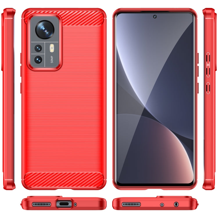For Xiaomi 12 Pro Dimensity Brushed Texture Carbon Fiber TPU Phone Case