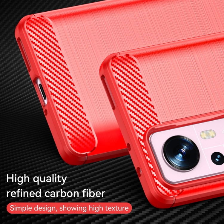 For Xiaomi 12 Pro Dimensity Brushed Texture Carbon Fiber TPU Phone Case