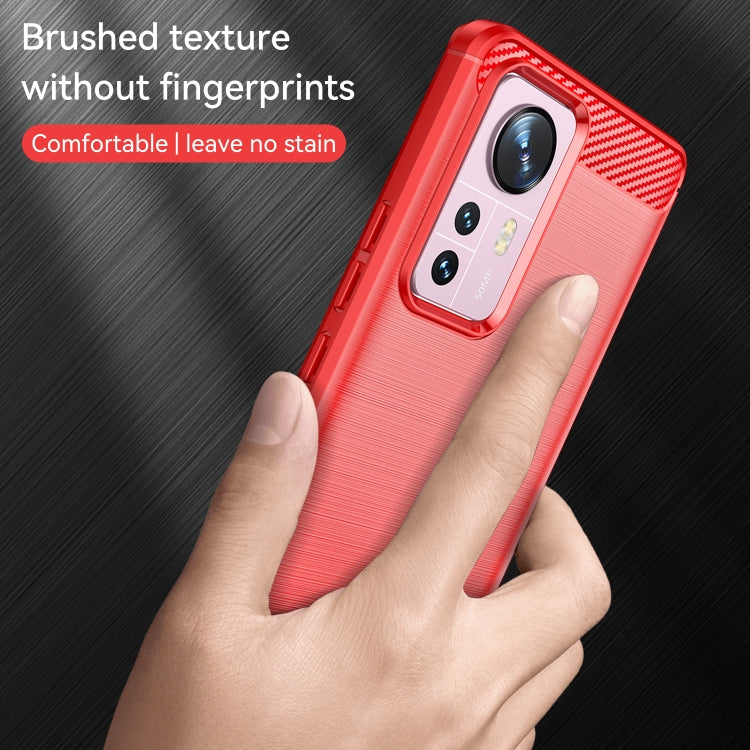For Xiaomi 12 Pro Dimensity Brushed Texture Carbon Fiber TPU Phone Case