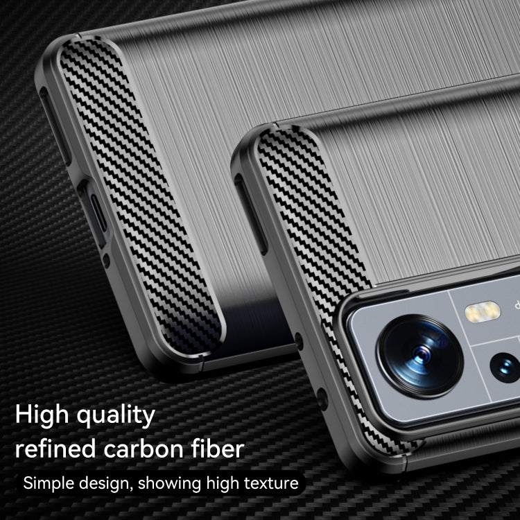 For Xiaomi 12 Pro Dimensity Brushed Texture Carbon Fiber TPU Phone Case