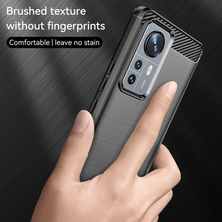 For Xiaomi 12S Pro Brushed Texture Carbon Fiber TPU Phone Case