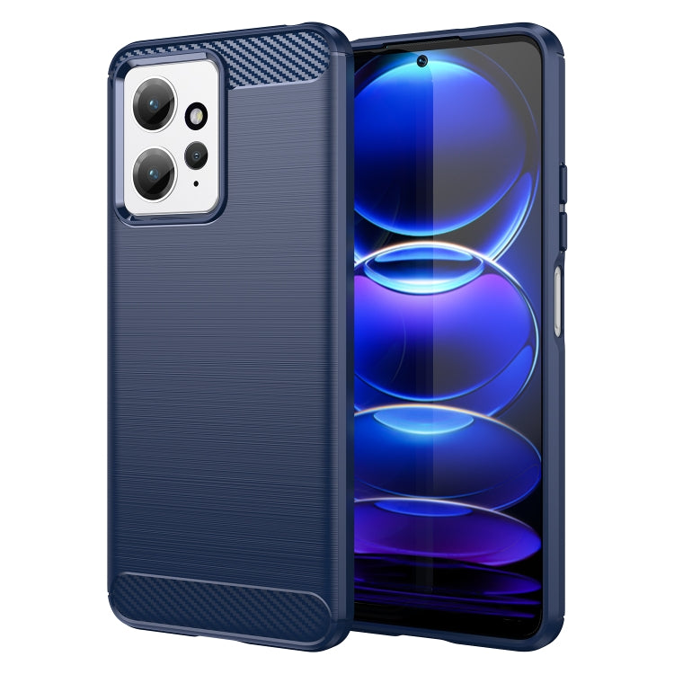 For Xiaomi Redmi Note 12 4G Global Brushed Texture Carbon Fiber TPU Phone Case