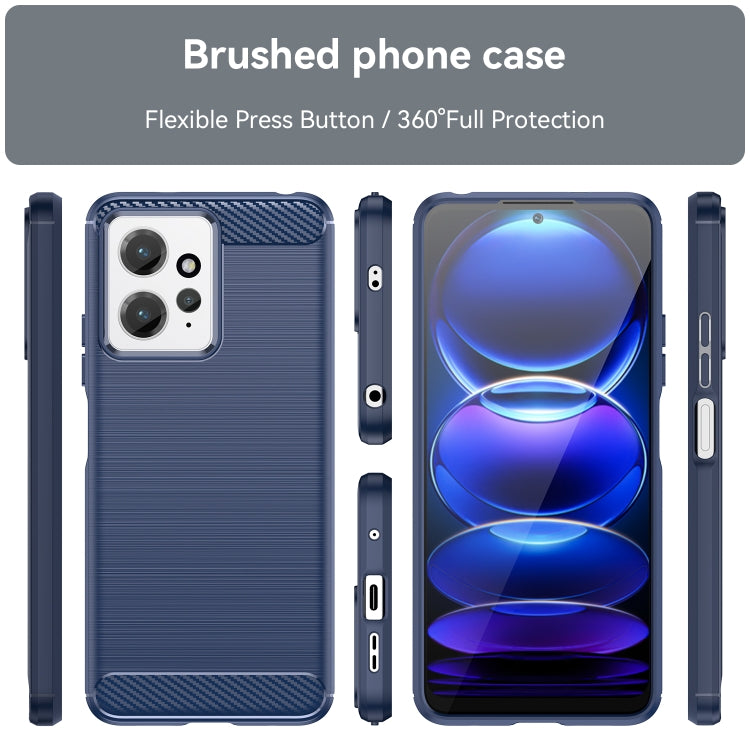 For Xiaomi Redmi Note 12 4G Global Brushed Texture Carbon Fiber TPU Phone Case