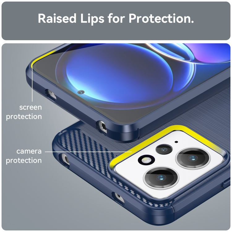 For Xiaomi Redmi Note 12 4G Global Brushed Texture Carbon Fiber TPU Phone Case