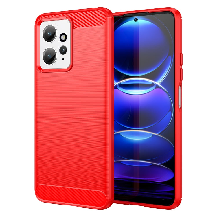 For Xiaomi Redmi Note 12 4G Global Brushed Texture Carbon Fiber TPU Phone Case