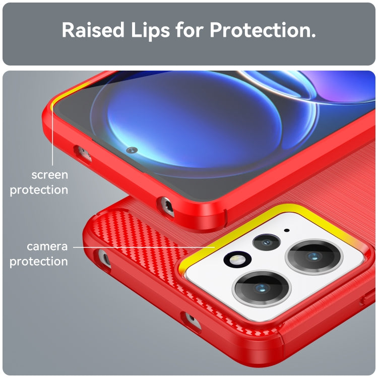 For Xiaomi Redmi Note 12 4G Global Brushed Texture Carbon Fiber TPU Phone Case