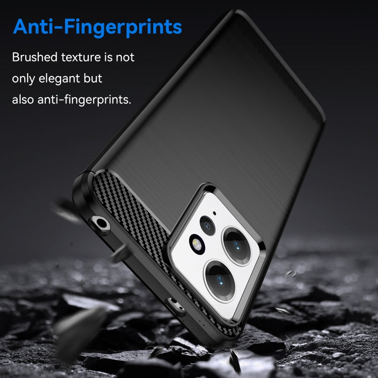 For Xiaomi Redmi Note 12 4G Global Brushed Texture Carbon Fiber TPU Phone Case