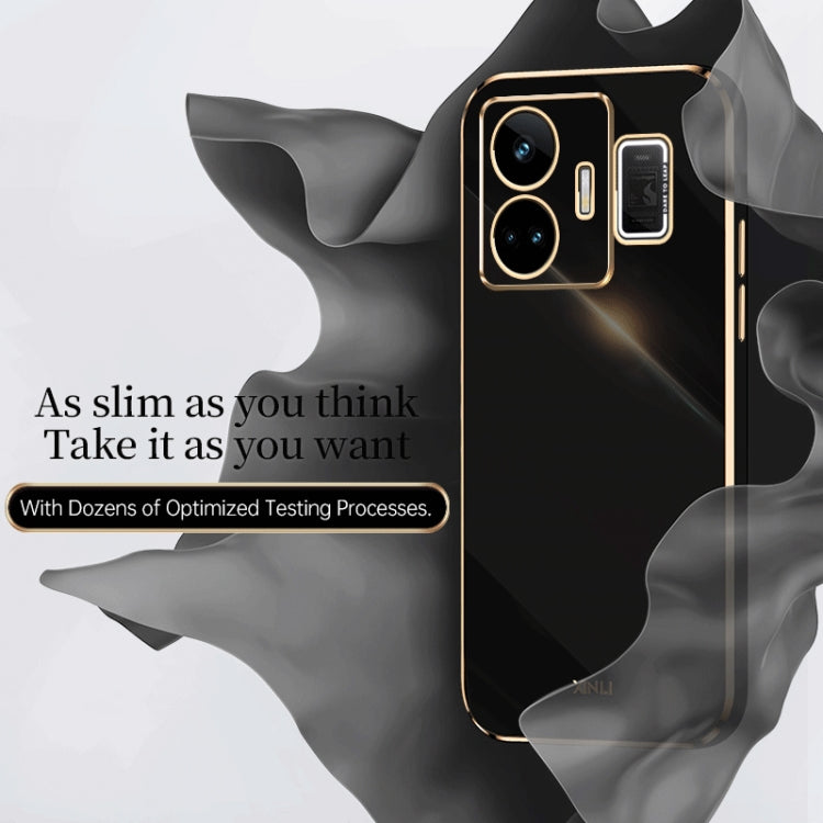 For Realme GT Neo 5 XINLI Straight Edge 6D Electroplate TPU Phone Case