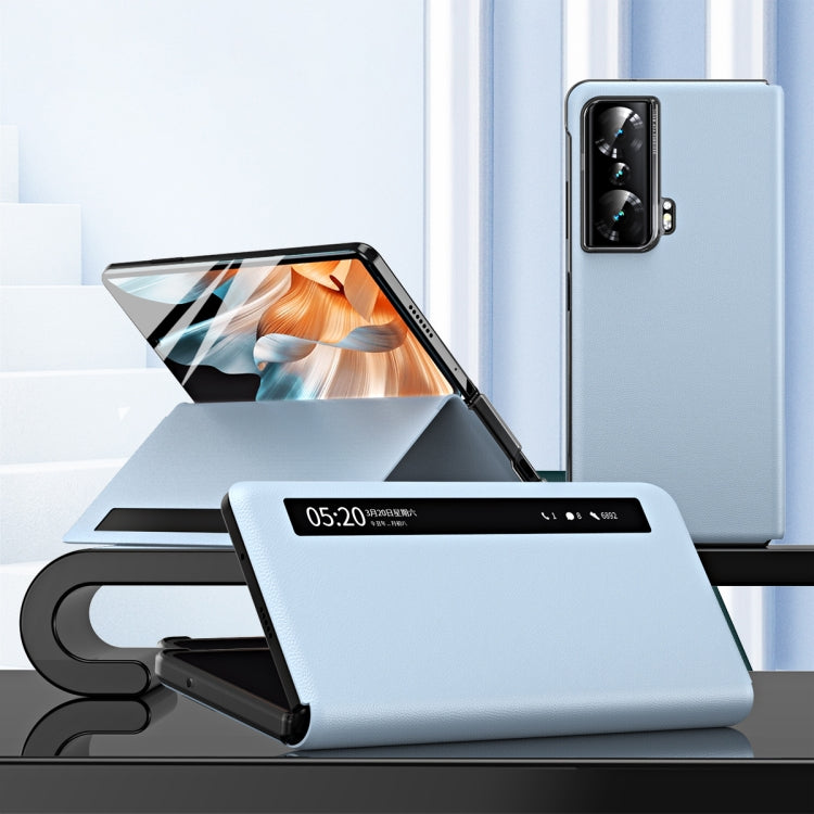 For Honor Magic Vs Side Window View Smart Lychee Texture Leather Phone Case