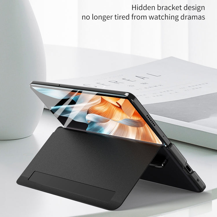 For Honor Magic Vs Side Window View Smart Lychee Texture Leather Phone Case