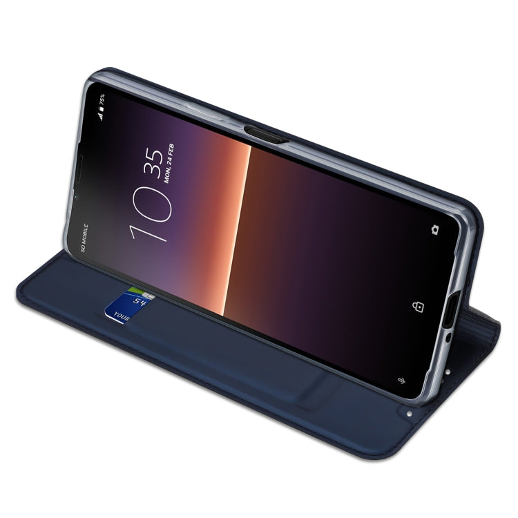 For Sony Xperia 10 II DUX DUCIS Skin Pro Series Leather Phone Case