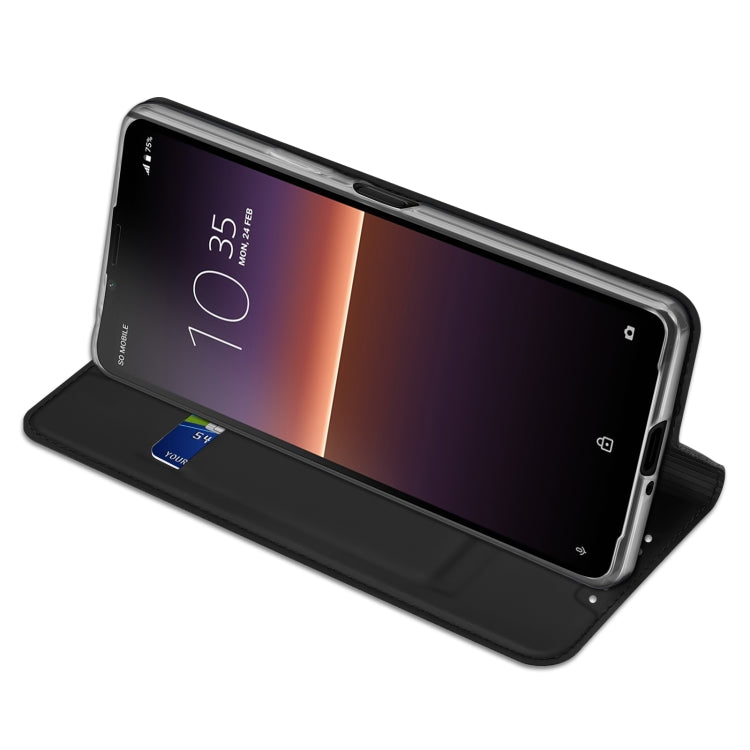 For Sony Xperia 10 II DUX DUCIS Skin Pro Series Leather Phone Case