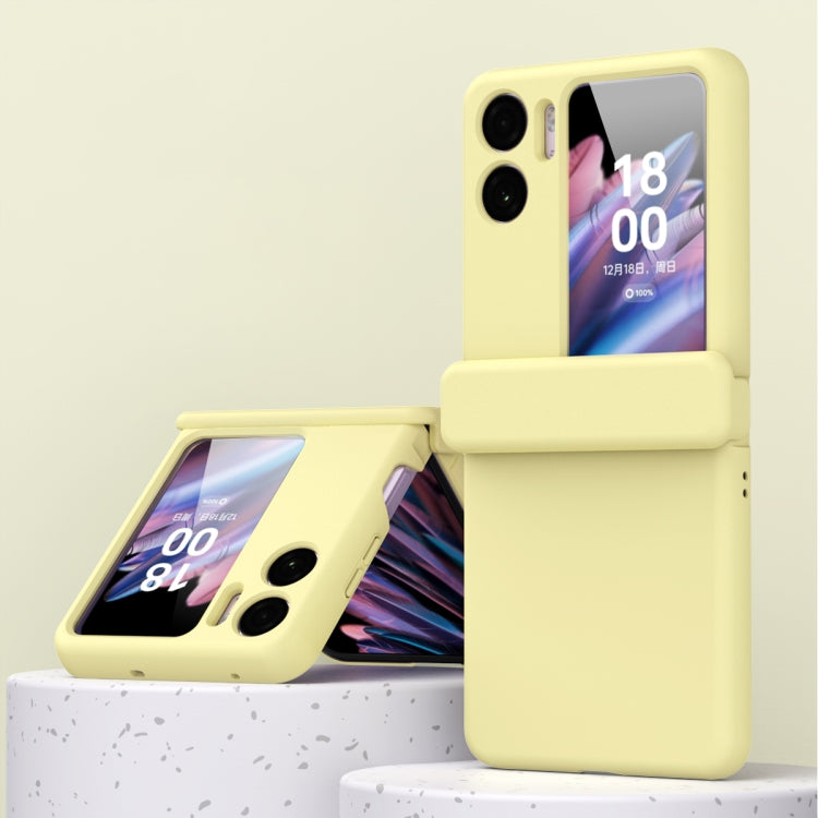 For OPPO Find N2 Flip Macaron Magnetic Hinge Three-piece Phone Case with Protective Film