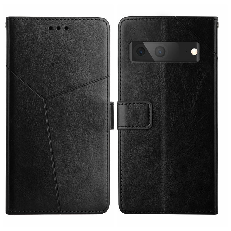 For Google Pixel 7A HT01 Y-shaped Pattern Flip Leather Phone Case