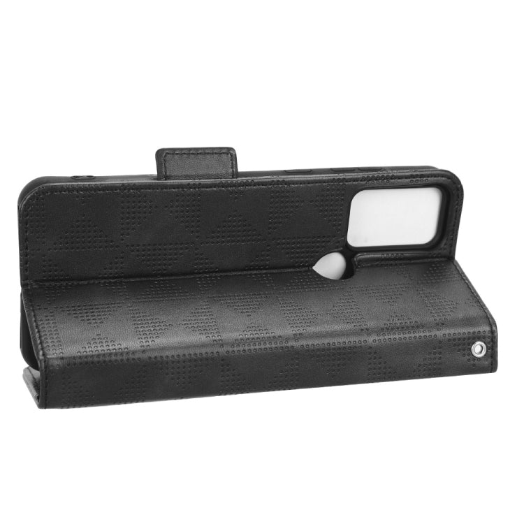 For TCL 20B Symmetrical Triangle Leather Phone Case