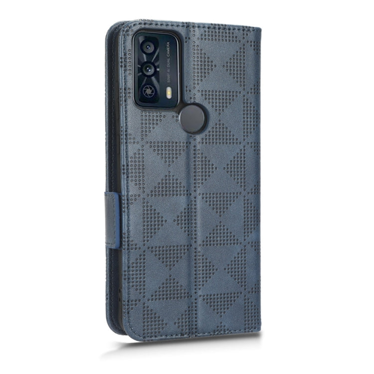 For TCL 20B Symmetrical Triangle Leather Phone Case