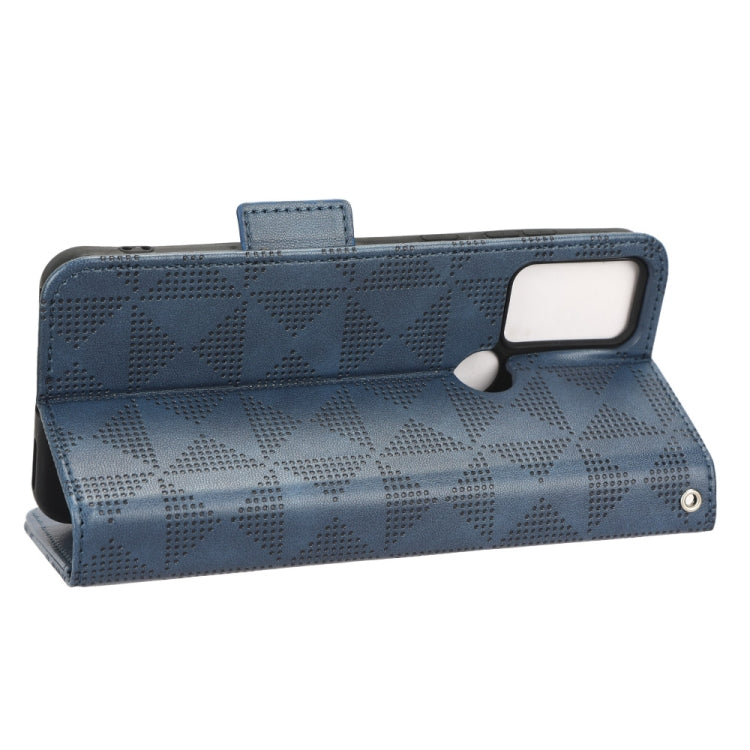 For TCL 20B Symmetrical Triangle Leather Phone Case