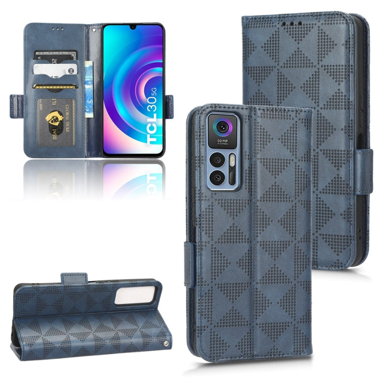 For TCL 30 5G / 30+ 5G / Symmetrical Triangle Leather Phone Case