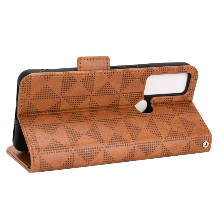 For TCL 30 XE 5G / 30 V 5G T781S Symmetrical Triangle Leather Phone Case