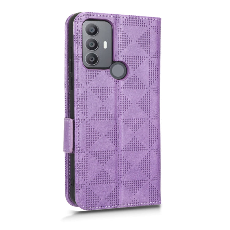 For TCL 30 SE 5G / 30E / 306 / 305 Symmetrical Triangle Leather Phone Case