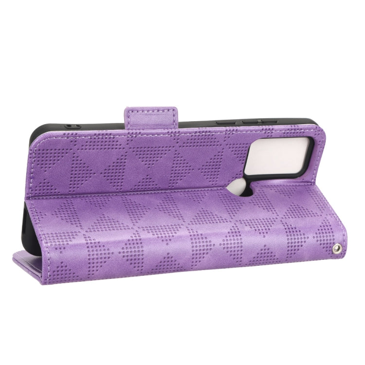 For TCL 30 SE 5G / 30E / 306 / 305 Symmetrical Triangle Leather Phone Case