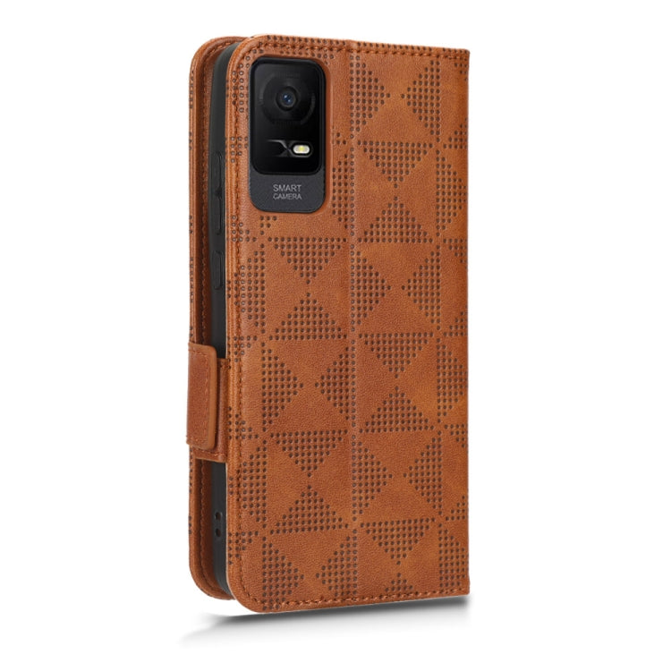For TCL Ion X Symmetrical Triangle Leather Phone Case