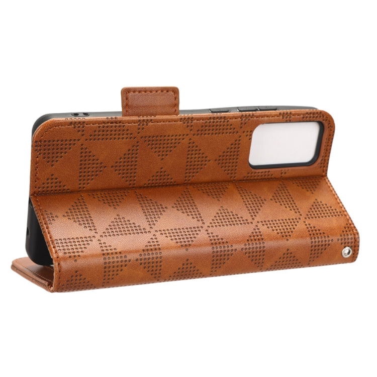 For TCL Ion X Symmetrical Triangle Leather Phone Case