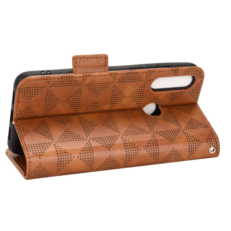 For TCL L10 Pro Symmetrical Triangle Leather Phone Case