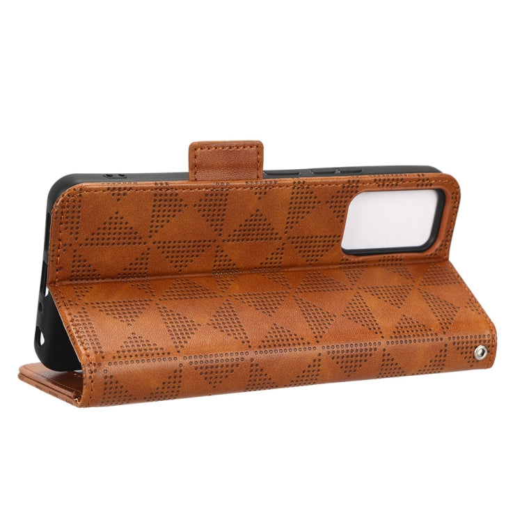 For TCL 405 / 406 T506D Symmetrical Triangle Leather Phone Case