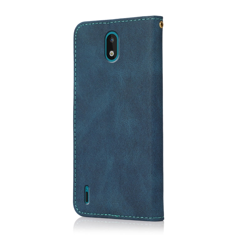 For Nokia 1.3 Dual-color Stitching Leather Phone Case