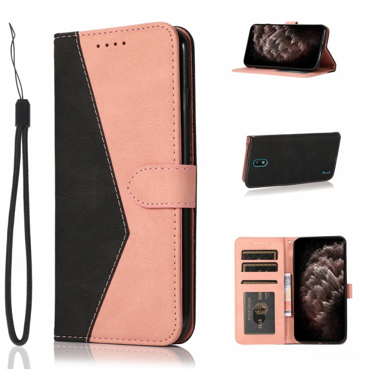 For Nokia 1.3 Dual-color Stitching Leather Phone Case