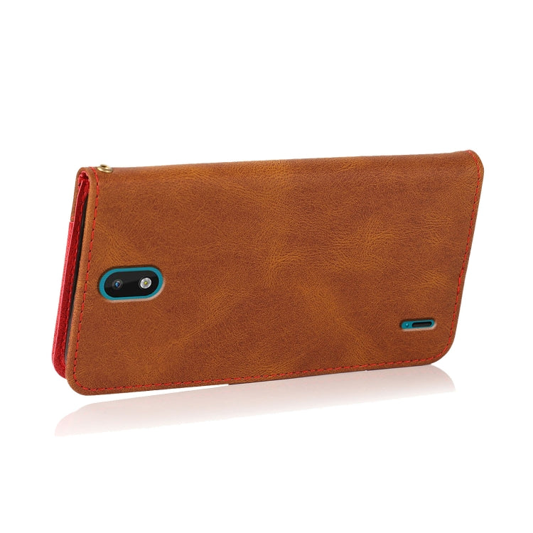 For Nokia 1.3 Dual-color Stitching Leather Phone Case