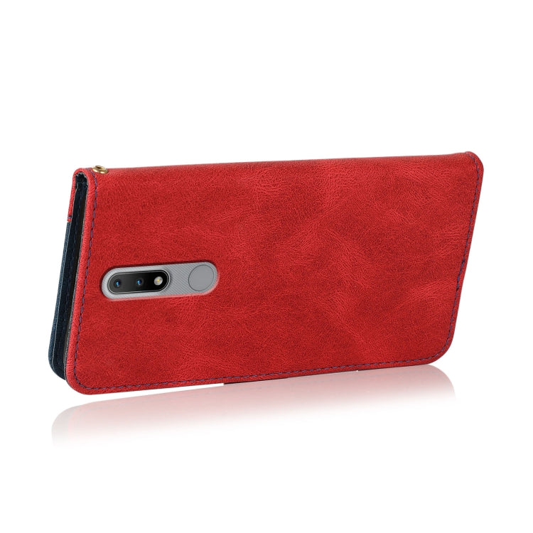 For Nokia 2.4 Dual-color Stitching Leather Phone Case