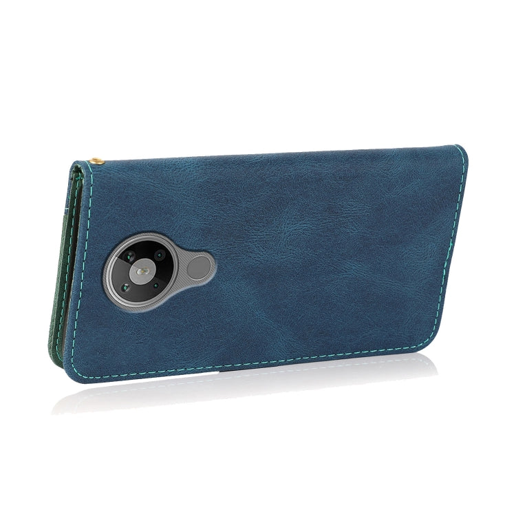 For Nokia 5.3 Dual-color Stitching Leather Phone Case