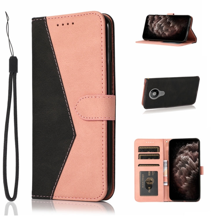 For Nokia 5.3 Dual-color Stitching Leather Phone Case