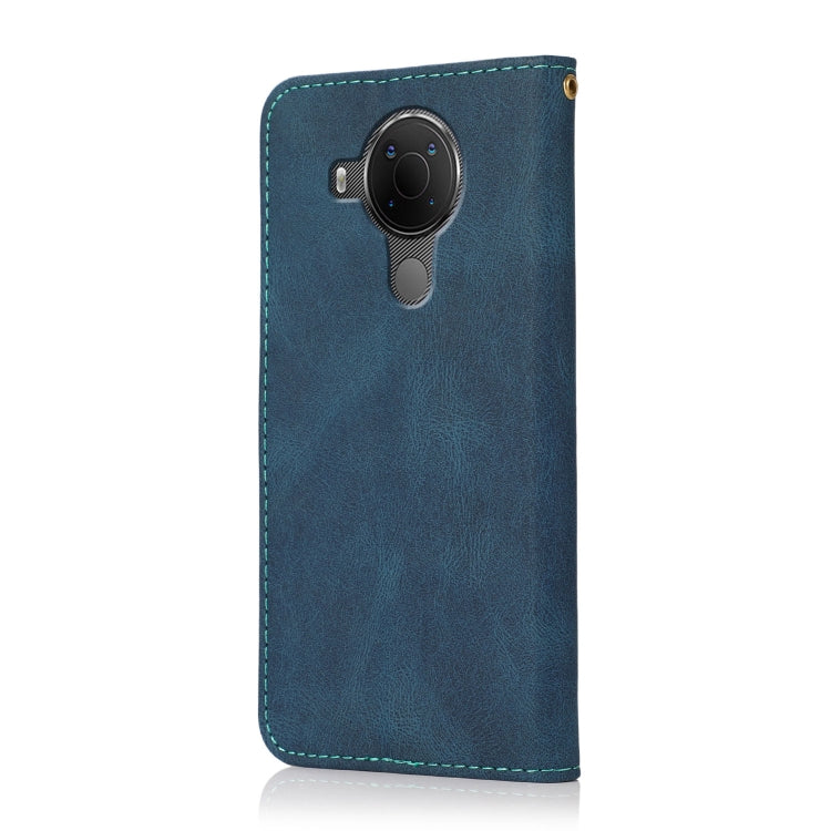 For Nokia 5.4 / 3.4 Dual-color Stitching Leather Phone Case