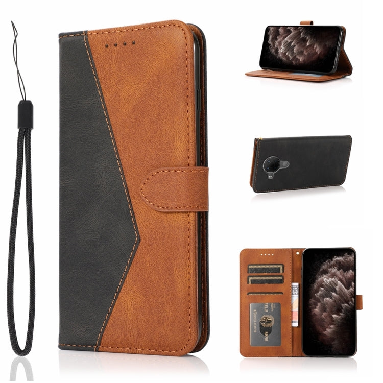 For Nokia 5.4 / 3.4 Dual-color Stitching Leather Phone Case