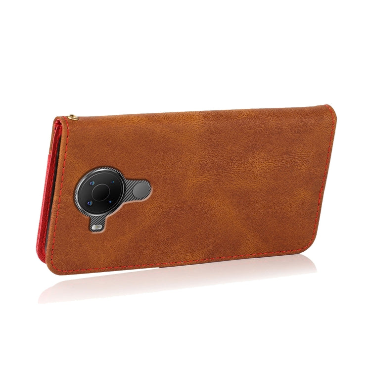 For Nokia 5.4 / 3.4 Dual-color Stitching Leather Phone Case