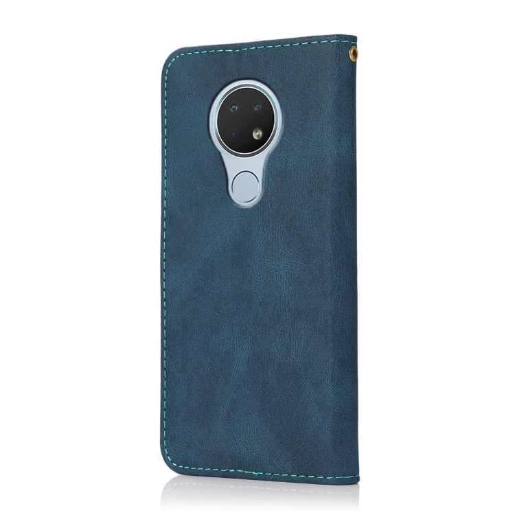 For Nokia 6.2 / 7.2 Dual-color Stitching Leather Phone Case