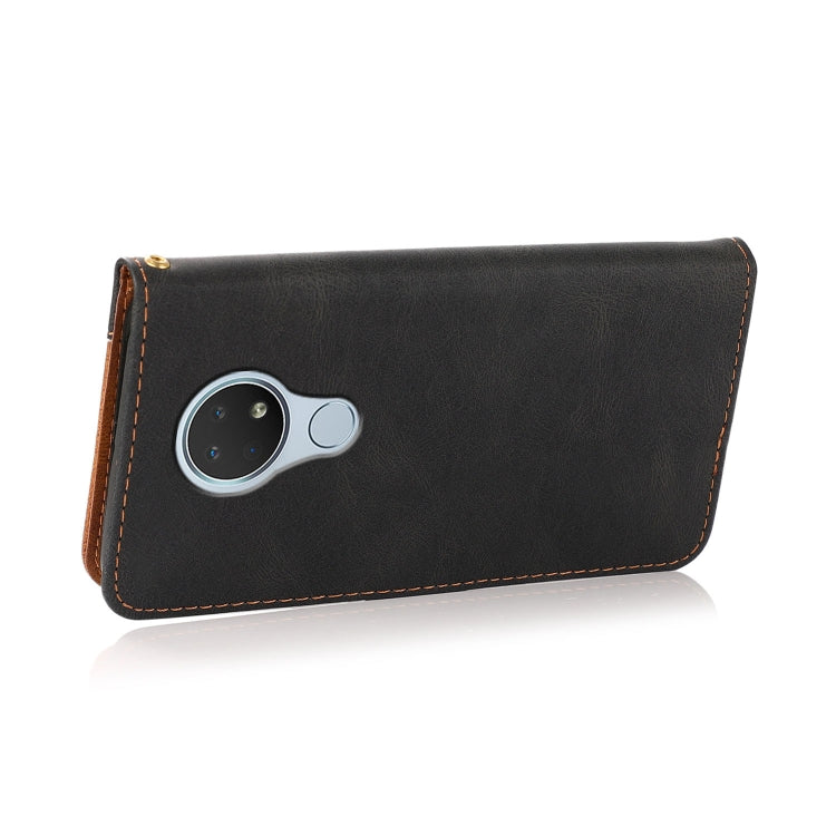 For Nokia 6.2 / 7.2 Dual-color Stitching Leather Phone Case