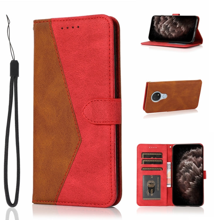 For Nokia 6.2 / 7.2 Dual-color Stitching Leather Phone Case