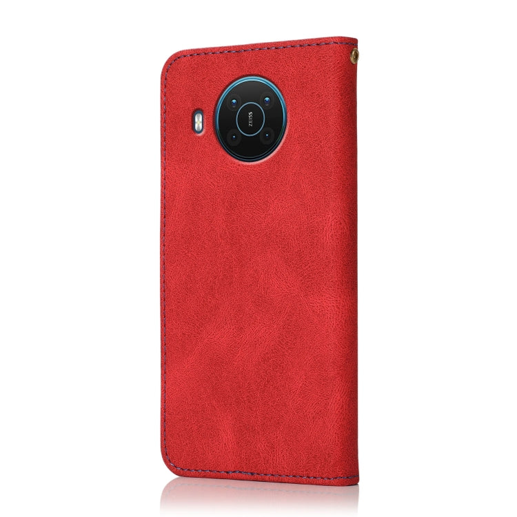 For Nokia X10 / X20 Dual-color Stitching Leather Phone Case