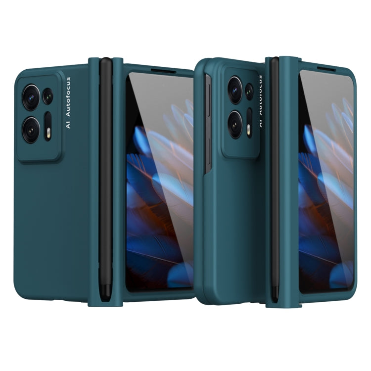 For OPPO Find N2 Macaron Magnetic Hinge Full Coverage Phone Case with Pen Slot