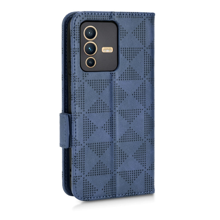 For vivo S12 Pro / V230 Pro Symmetrical Triangle Leather Phone Case