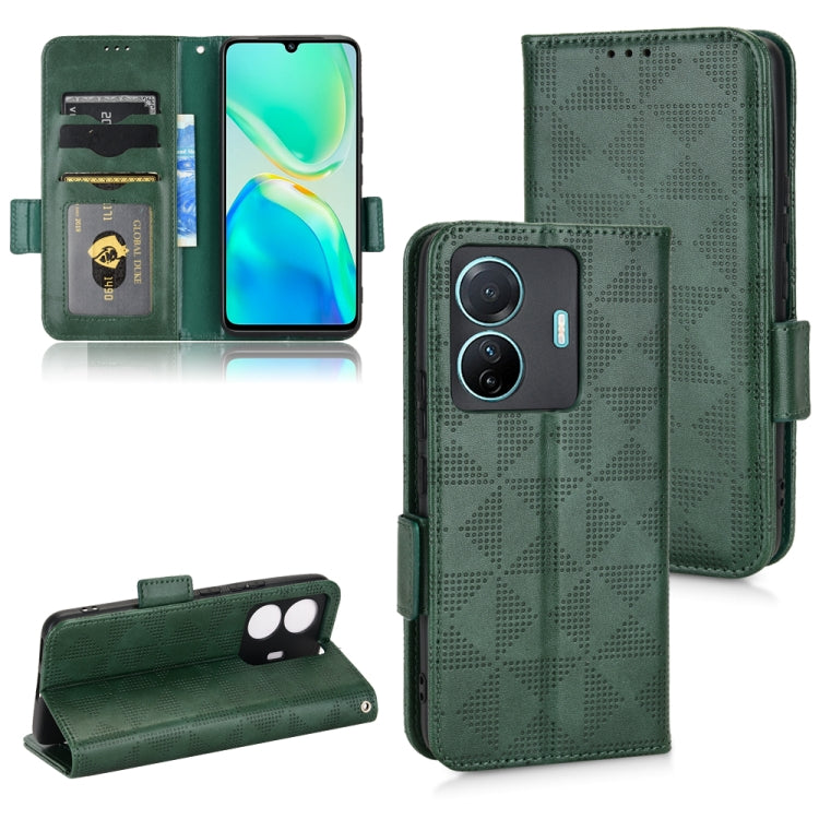 For vivo S15e 5G Symmetrical Triangle Leather Phone Case