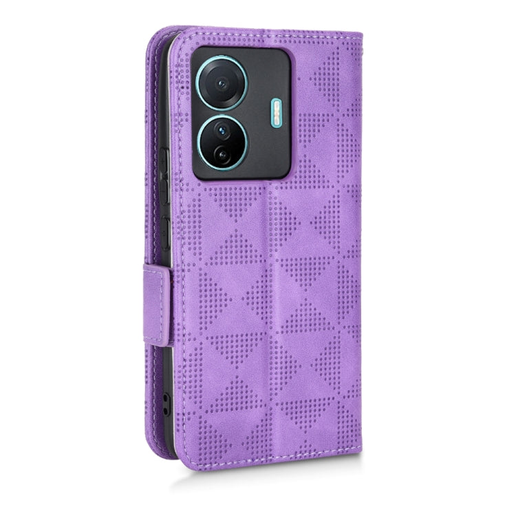 For vivo S15e 5G Symmetrical Triangle Leather Phone Case