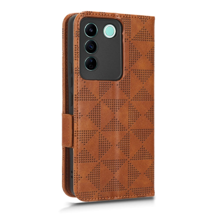 For vivo V27e / S16e Symmetrical Triangle Leather Phone Case