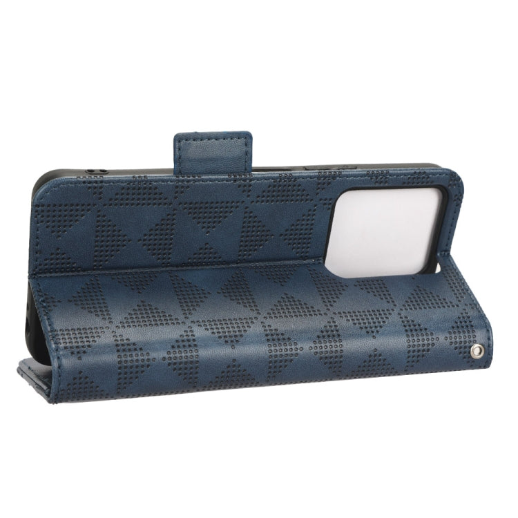 For vivo Y35 4G Symmetrical Triangle Leather Phone Case