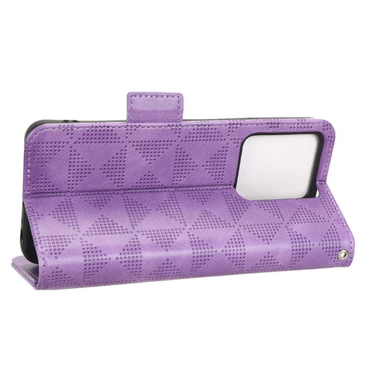 For vivo Y35 4G Symmetrical Triangle Leather Phone Case